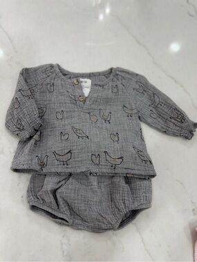 PlayUp Baby Chicken Print Two-Piece Set